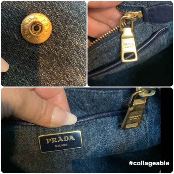 Authentic Prada Canapa denim tote bag with dustbag. - Picture 17 of 17